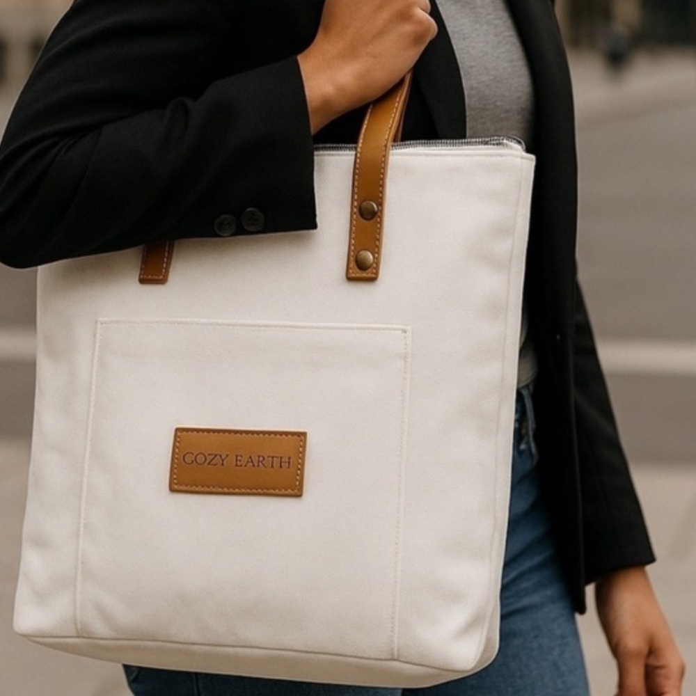 NWT • Cozy Earth • Canvas Tote Bag •